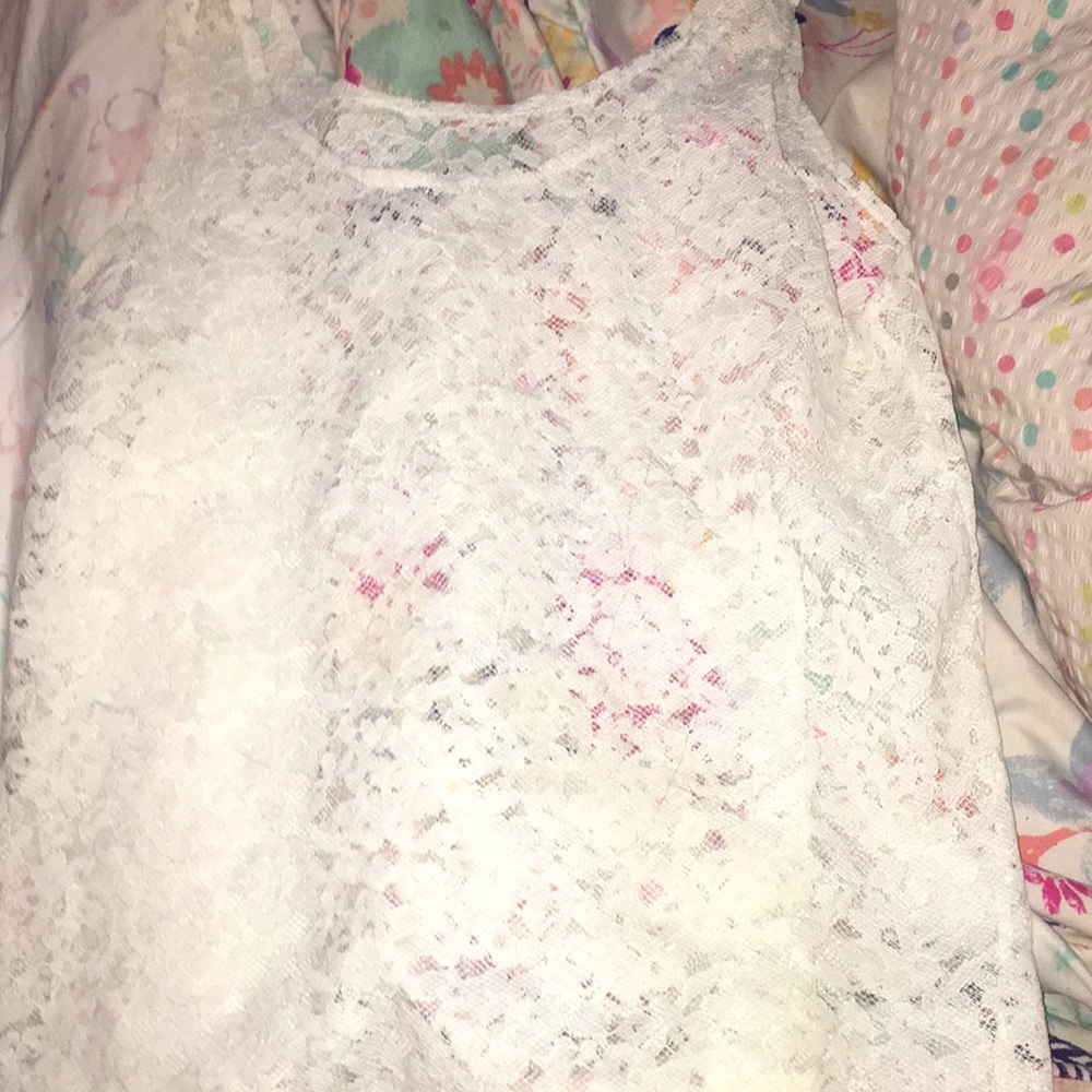 Lace White Top